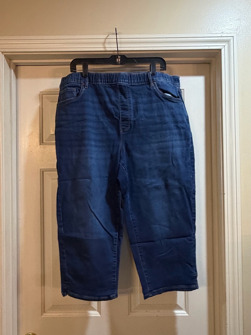 Croft & Borrow Elastic Waist Indigo Blue Jeans Waist 20” Inseam 20” Size 1X